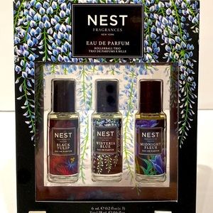 NEST Fragrances EDP Rollerball Trio: Black Tulip Wisteria & Midnight Fleur NIB
